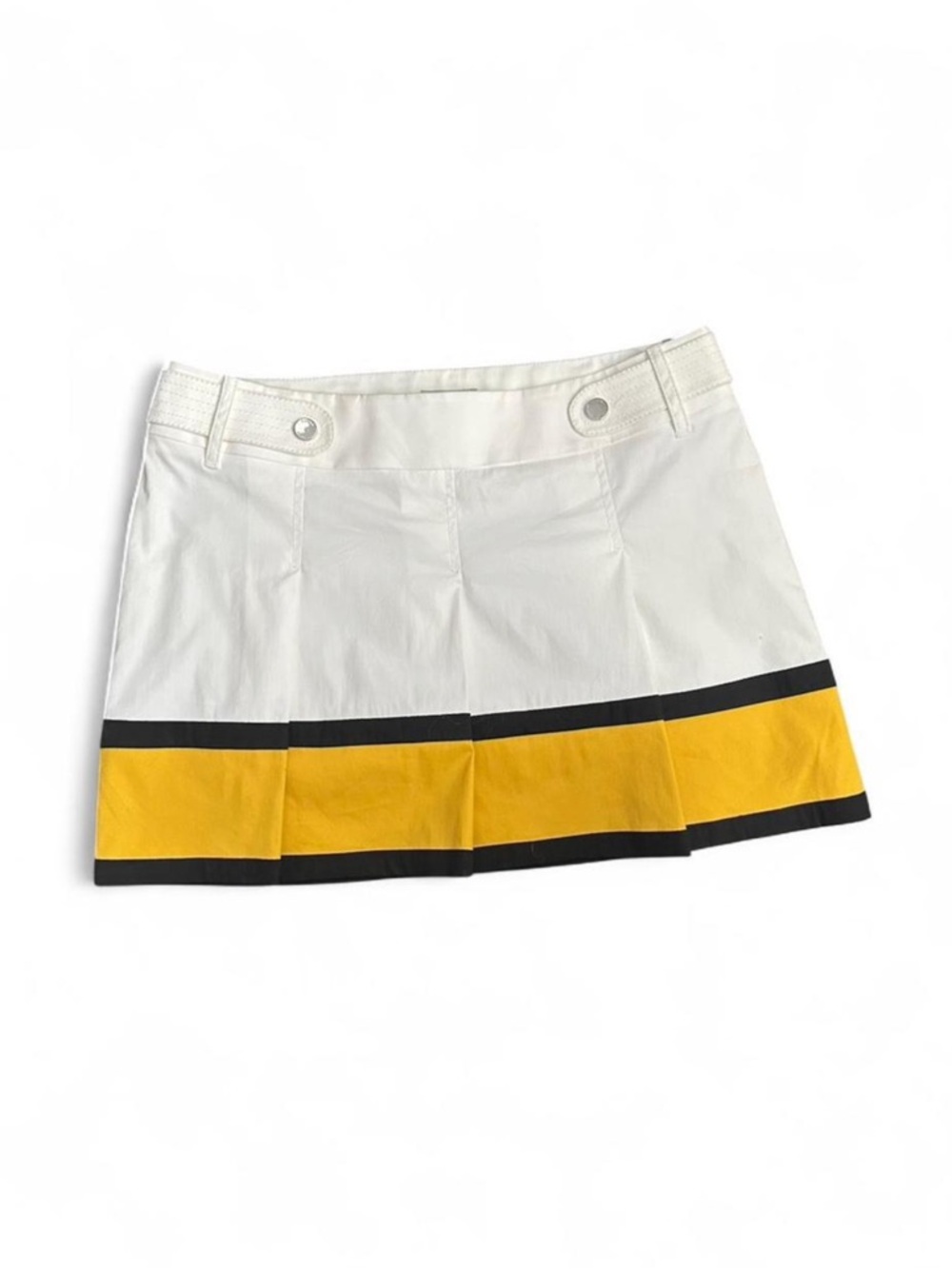 Karen Millen preppy mini skirt yellow stripe